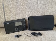 Panasonic Vintage Radio RF-B33 Portable Radio Clock FM/MW/SW & Case please read