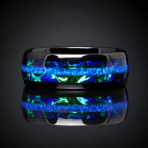 Blue fire opal black tungsten - fire,