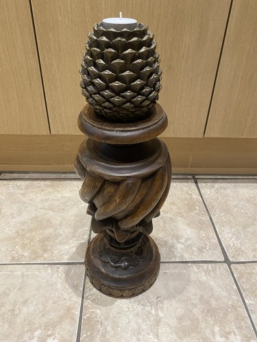 Upcycled wooden table lamp - table,
