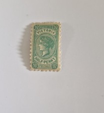 Australian Half Penny QV Green Stamp