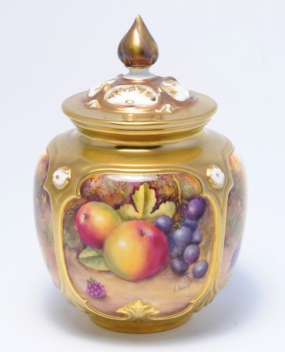 Royal worcester fruit pot - worcester,