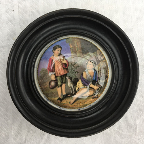 Framed prattware peasant - framed,