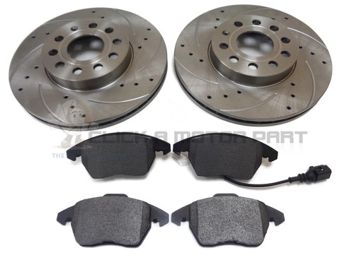Front drilled brake discs - brake, &