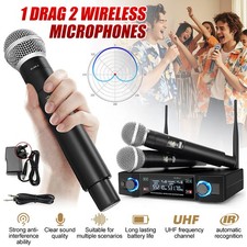 Wireless microphone uhf dual - wireless,