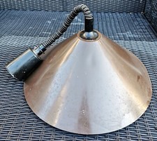 Great Vintage retro 1970s pull down UFO brown pendant ceiling light shade