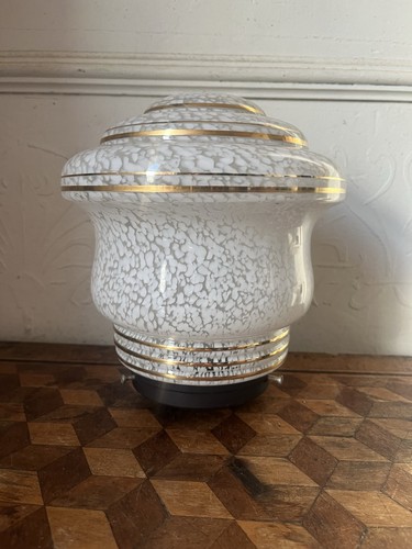 Art deco mottled white gold - art,