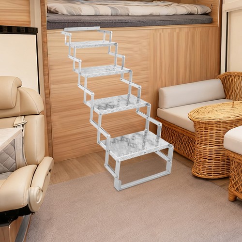 Aluminum alloy scissor stairs - aluminum,