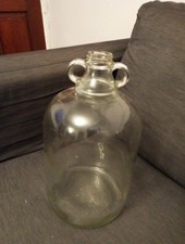 Vintage Glass Demijohn 5 Litre For Wine Making 