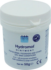 Hydromol Ointment 50 G Tub, for the Management of Dry Skin, Dermatitis, Eczema, 
