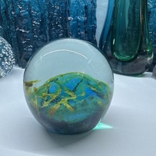 Mdina Glass Paperweight Sea