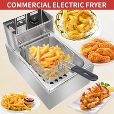 10L/6L Commercial Electric Deep Fat Chip Fryer Fry Tank 2500W Stainless Steel UK