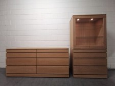 SKOVBY SET SM88 SIDEBOARD & SM84 SIDEBOARD & SM85 HUTCH DISPLAY CABINET DANEMARK