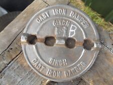 old vintage Cast iron flue Damper (B) barn find