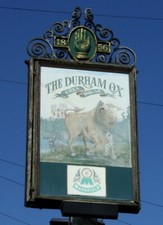Photo 6x4 Sign for the Durham Ox, Street Lane Ripley/SK4050  c2015