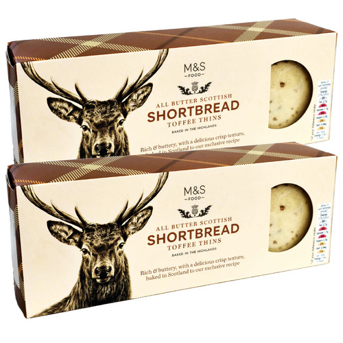 Toffee thins shortbread - thins,