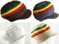 1 Medium 100% Cotton Reggae Rasta Crown Jamaica Marley Dread Lock Tam Crown Hat