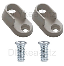 2 x IKEA 157306 BRIMNES KLEPPSTAD SONGESAND Wardrobe Rail Brackets & 2 x 105248