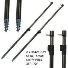 2 Storm Poles for Bivvy Brolly
