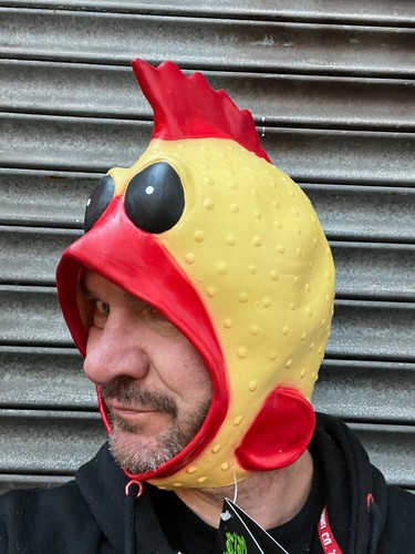 Funny rubber chicken - rubber, mask