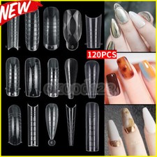 120Pcs Poly Dual Forms Nail Gel Quick Building Mold Tips Nail Extension Tool Kit