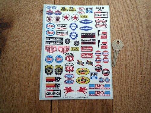Model racing car stickers - model, b