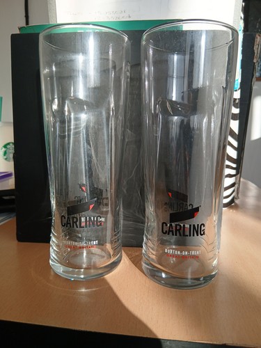 Carling pint glasses - carling,
