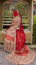Red bridal lengha indian - lengha,