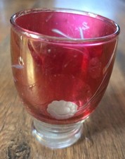 Vintage Etched Cranberry Glass