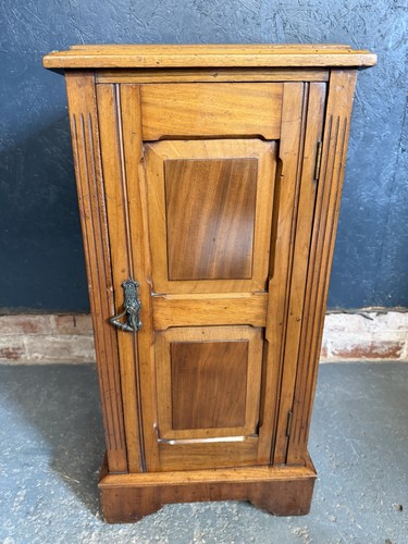 Edwardian solid oak pot - edwardian,