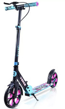 Big Wheel Scooter Zinc Verge Pro Foldable Pink & Blue With Easy Grip Handle-Used