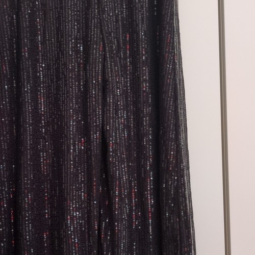 Black sequin maxi skirt long - sequin,