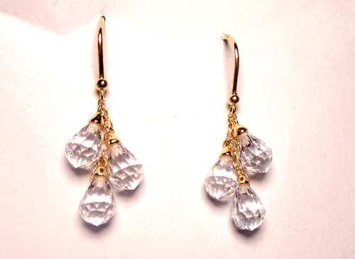 14ct gold drop earrings