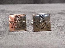 Pair of Silver Toned Masonic