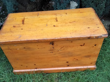 Victorian pine blanket storage