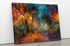 Misty Trees Colour Abstract Canvas Wall Art Picture Print Leonid Afremov Style