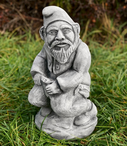 Outdoor gnome statue concrete - gnome,