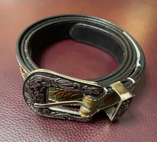 Joe Browns Laser Detail Western Belt - Size L - 100% Leather - VGC