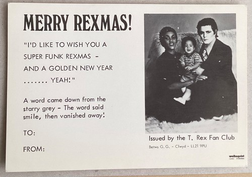 Rex marc bolan fan - fan, club