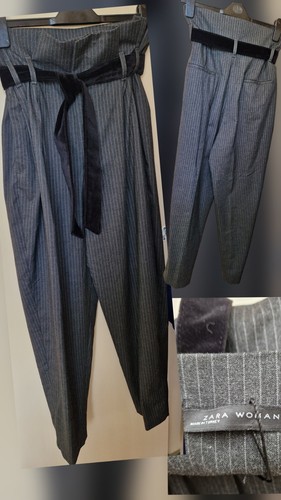 Zara woman grey pinstripe - woman,
