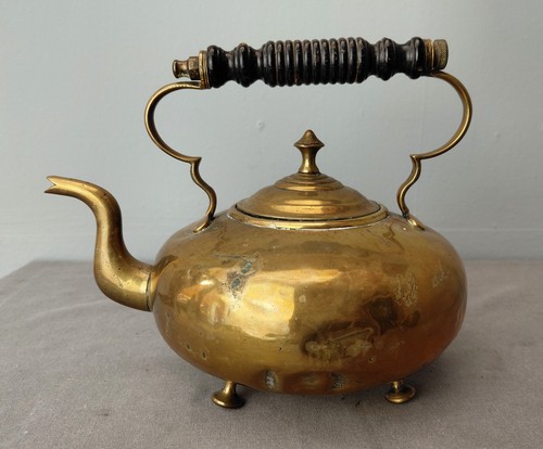 Vintage brass footed - vintage, tea