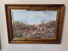 Large Framed Wall Art Print Autumn Meeting English Fox Hunting By Heywood Hardy