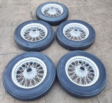 5 x MGA Painted Wire Wheels With Tyres