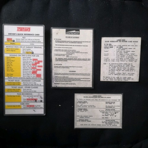 Instruction cards bus - instruction,