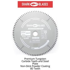 Shark 254mm x 30mm x 80T Circular Saw Blade – Non-Stick Coating TCT
