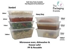 Plastic Food Containers with lids Takeaway Microwave Freezer Safe Storage Boxes