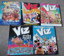Viz Annuals x 5.Thick Repeater,Clowns Pie,Dutch Oven,Otters Pocket,Bookie Pencil