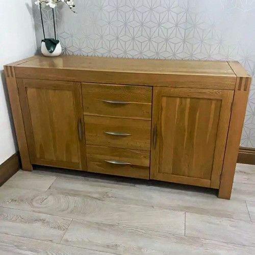 Oak wood sideboard brown - oak,