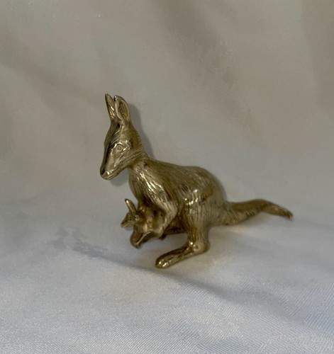 Vintage solid brass kangaroo - solid,