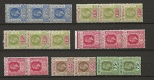 SEYCHELLES KGV Fine MINT Collection of Stamps in STRIPS C/£67.50