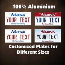 Arkansas State Custom Auto OR Motorcycle Novelty Personalized License Plates Tag